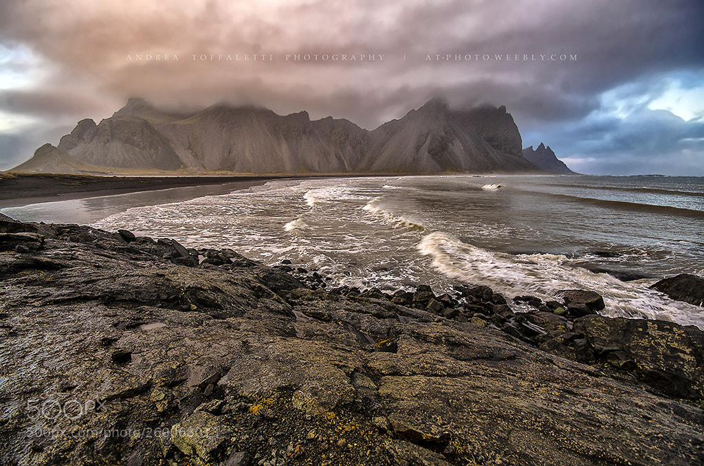 Nikon D7000 sample photo. Dramatic sunset over iceland photography