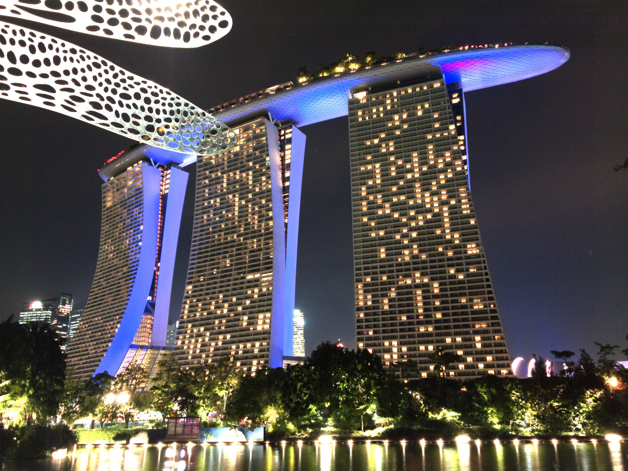 Apple iPhone sample photo. Sg at night photography