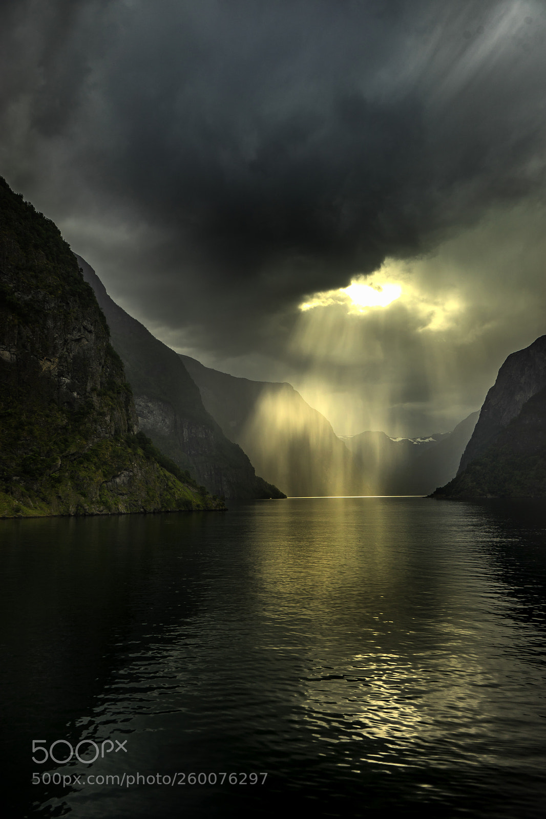 Sony a7 II sample photo. Storm over naeroyfjord photography