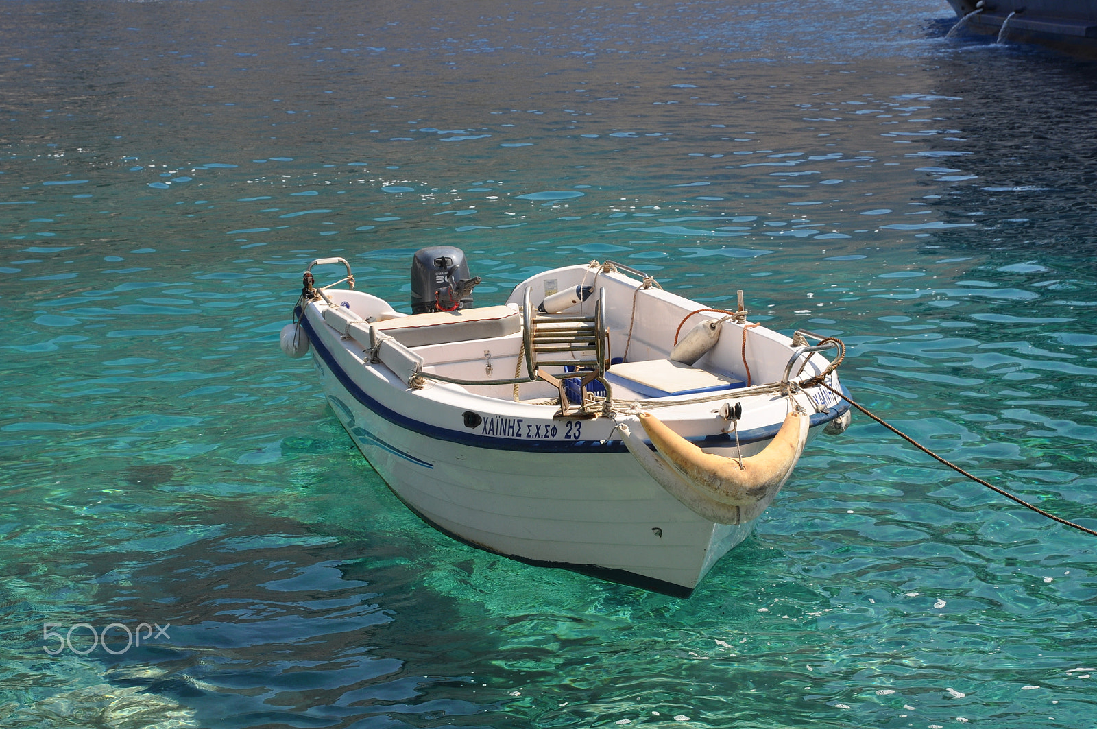 Nikon D90 + Nikon AF-S DX Nikkor 16-85mm F3.5-5.6G ED VR sample photo. Fishing boat in loutro .. south crete ! photography
