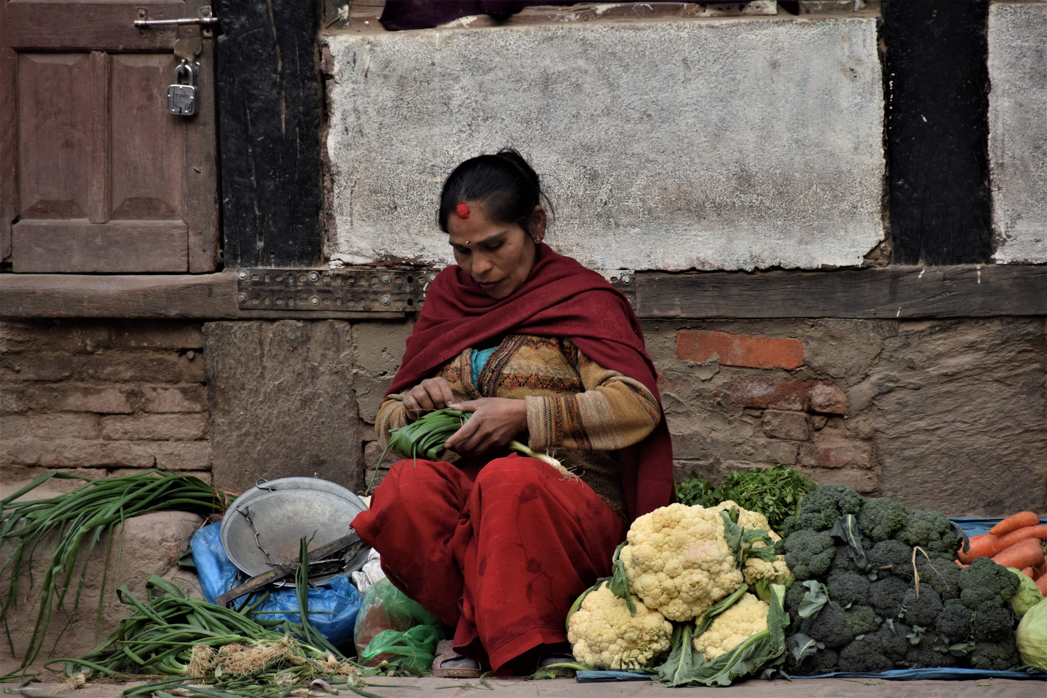 Nikon D5300 sample photo. Nepalese farmers market photography