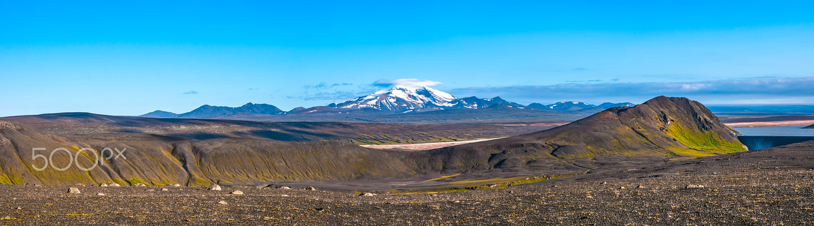 Samsung NX500 sample photo. Panoramic view of beautiful colorful icelandic landscape, snaefe photography