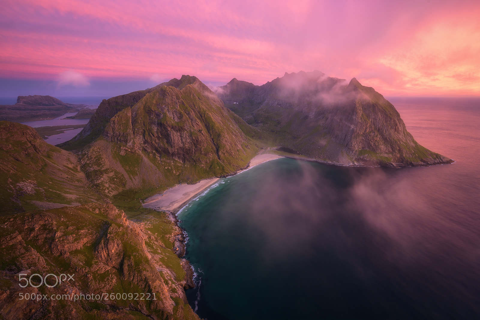 Nikon D810 sample photo. Burning sunset in norway photography