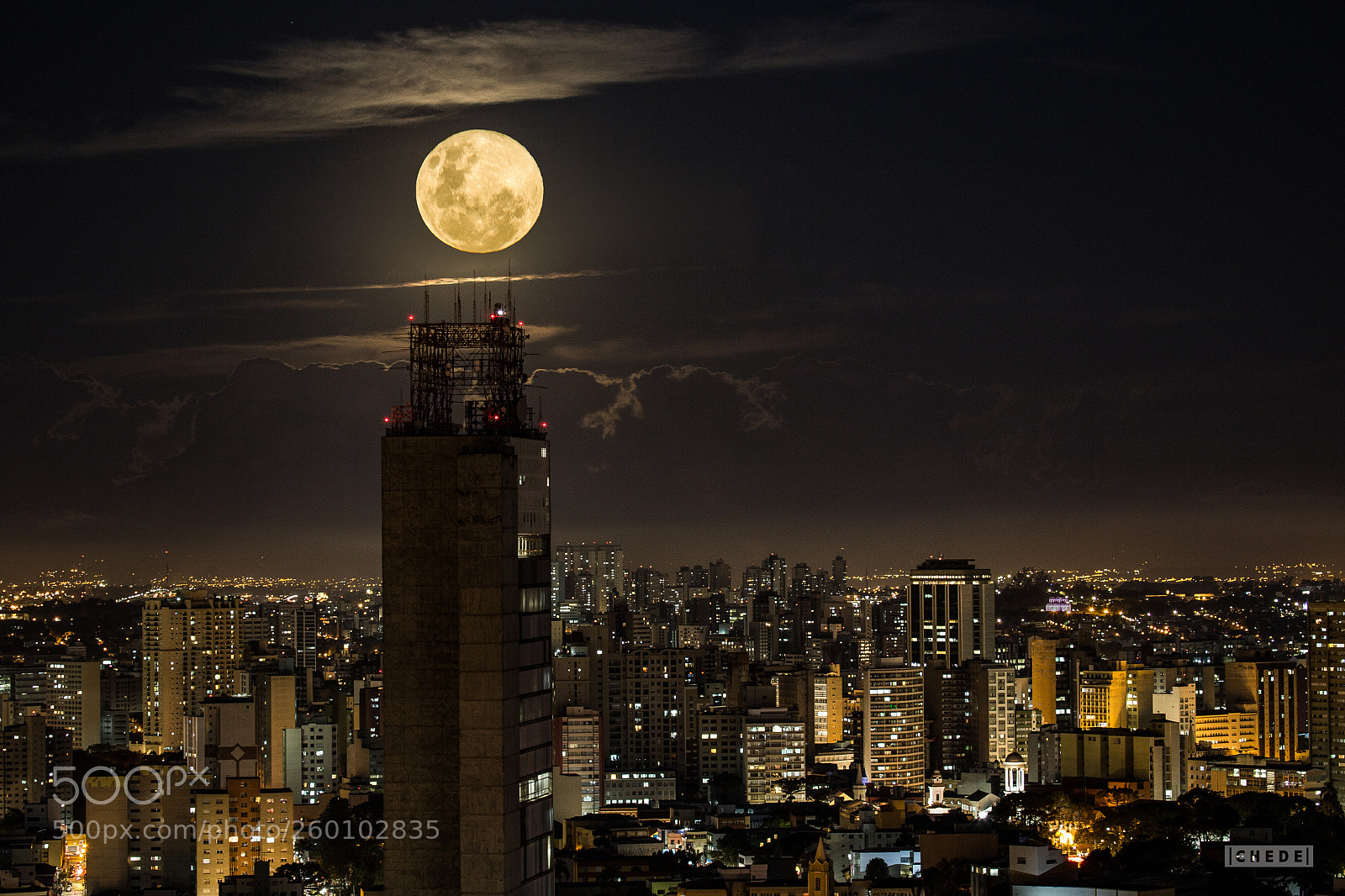 Canon EOS 6D sample photo. Full moon in curitiba photography