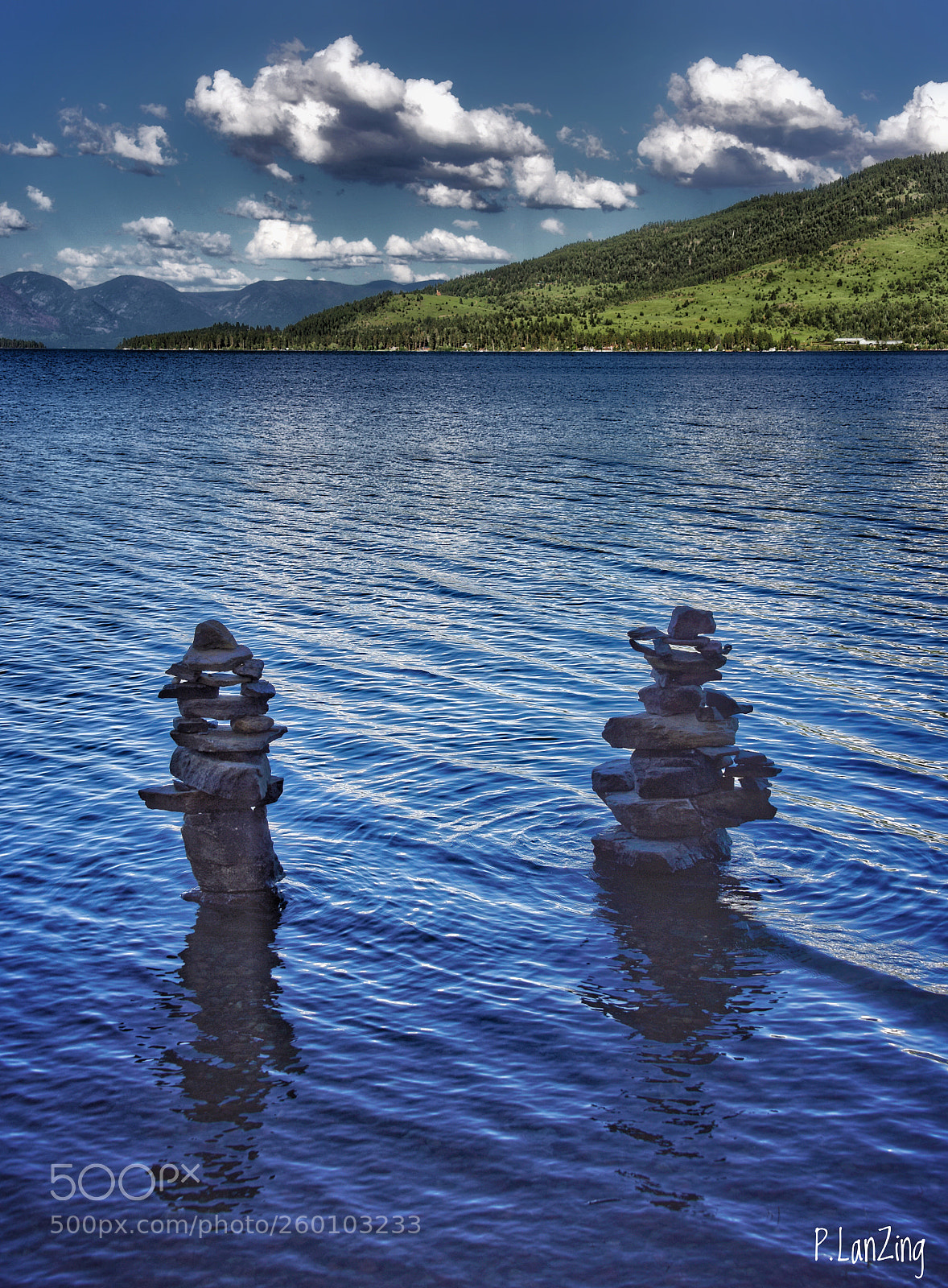 Nikon D810 sample photo. Two cairns on flathead photography