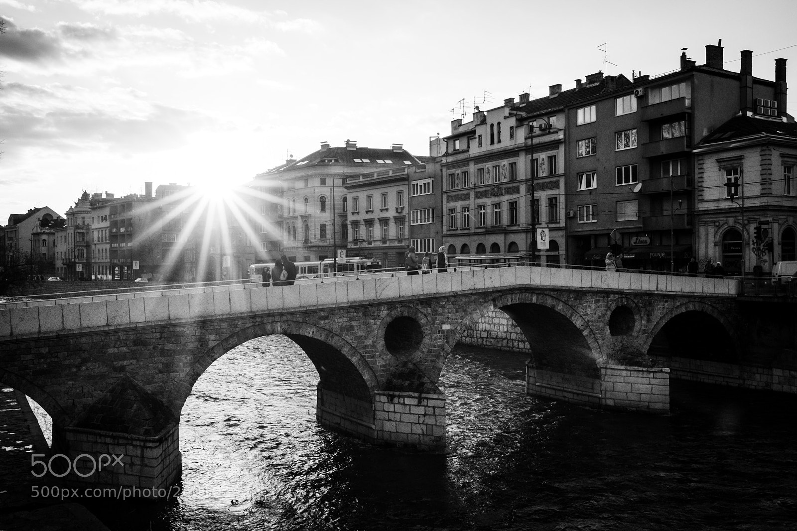 Fujifilm X-T2 sample photo. Sarajevo bridge photography