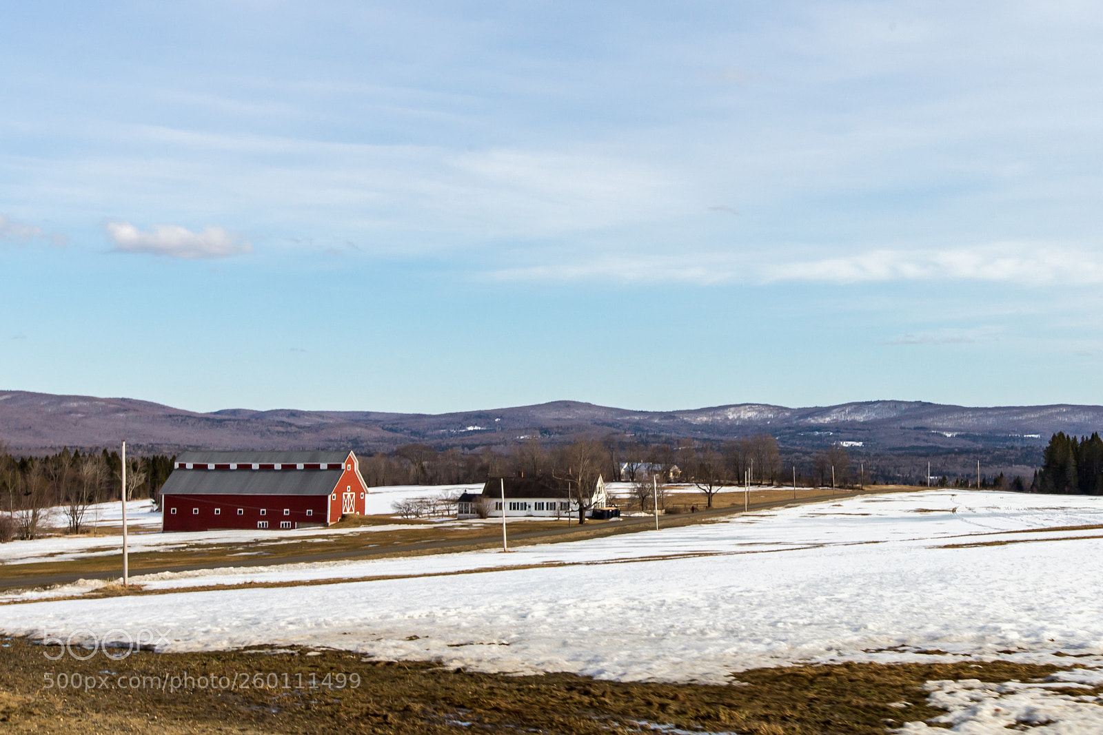Canon EOS 6D sample photo. Snowy farmhouse in vermont photography