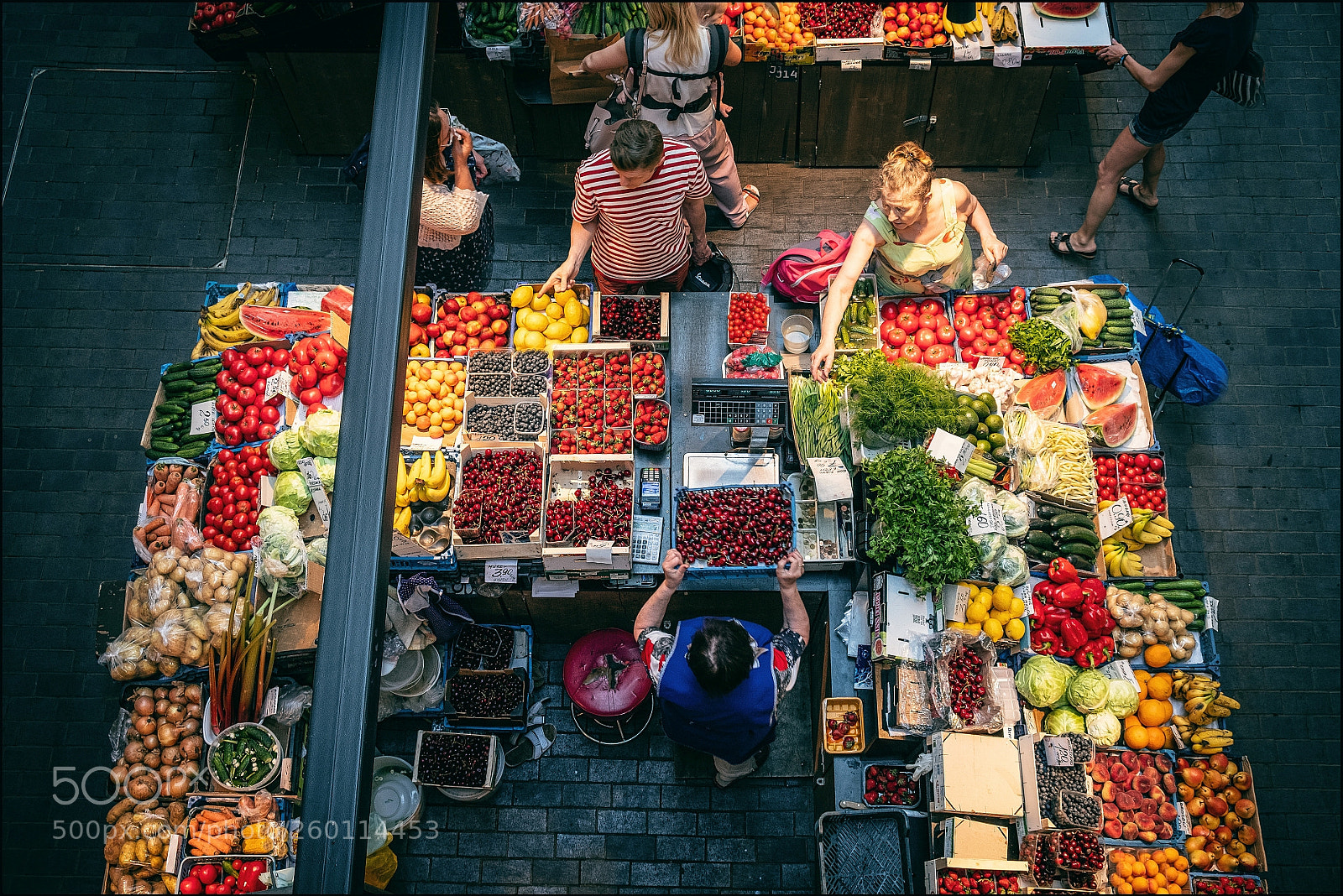 Fujifilm X-T20 sample photo. Market from above photography