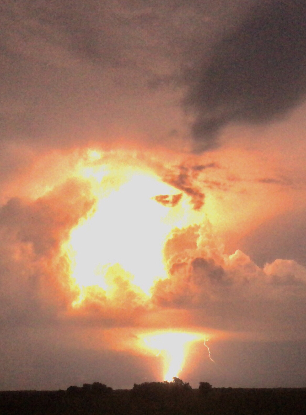 Apple iPhone sample photo. Lightning strike oklahoma  photography
