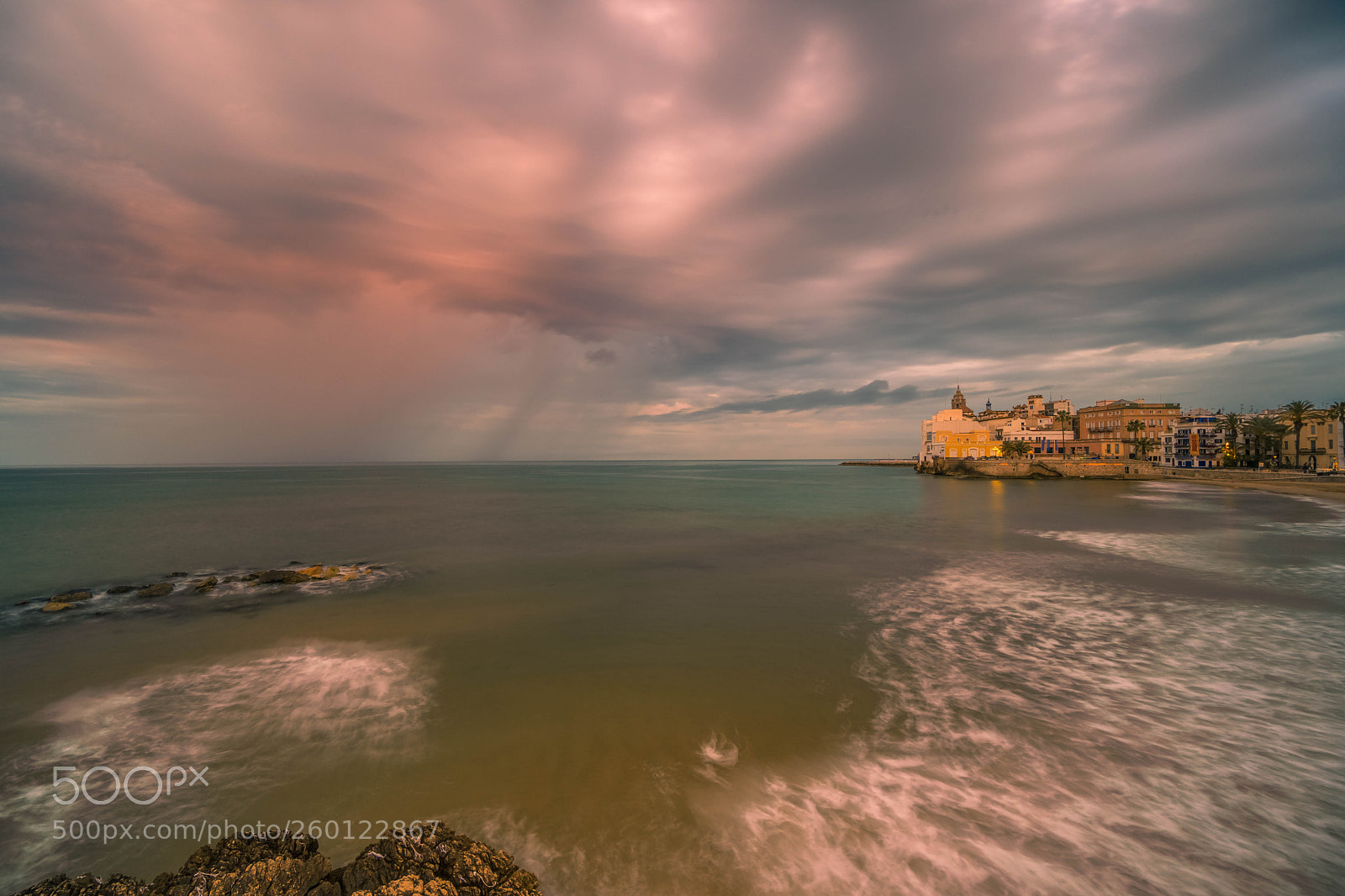 Sony a6500 sample photo. Storm in sitges. photography