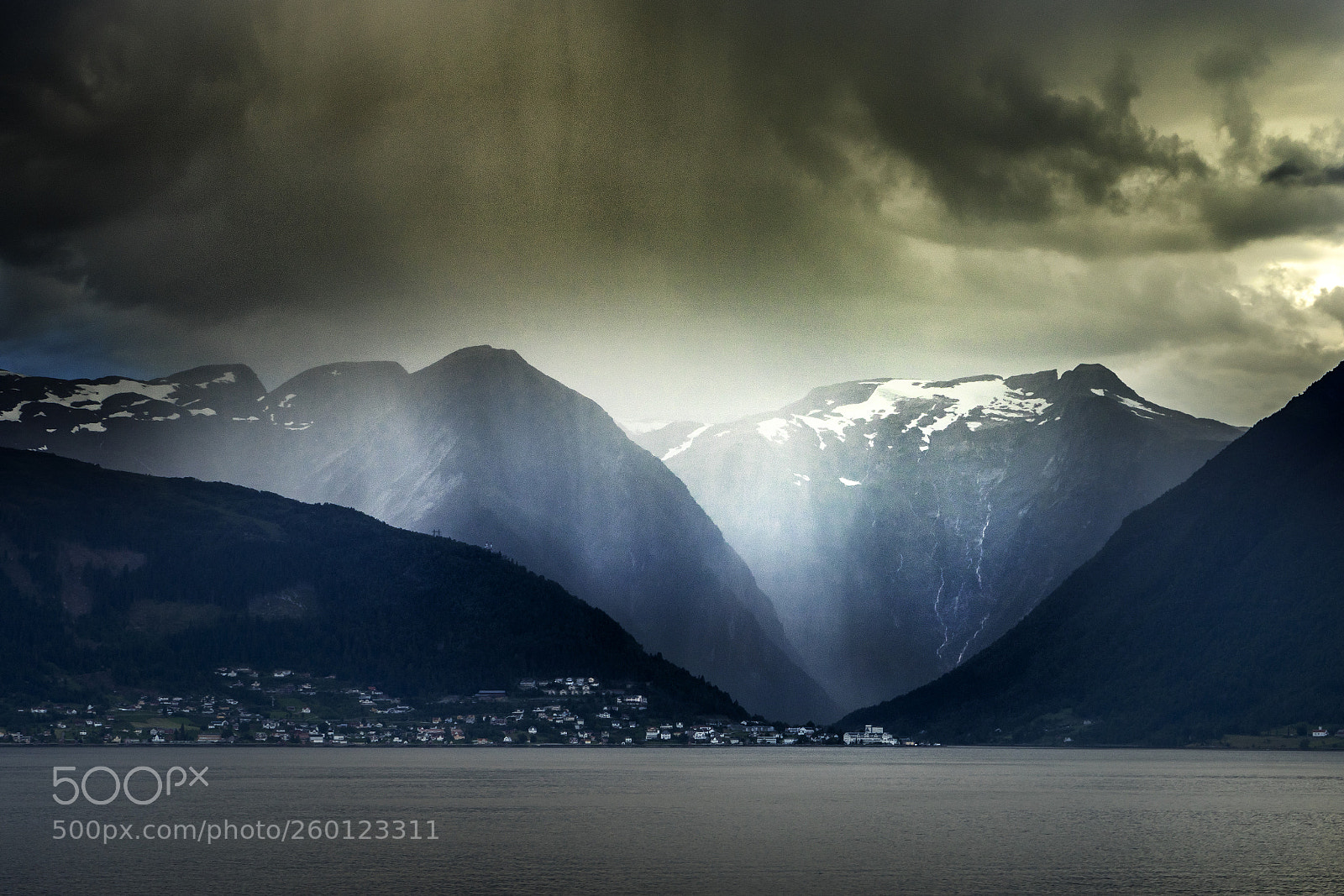 Sony a7 II sample photo. Storm over naeroyfjord photography