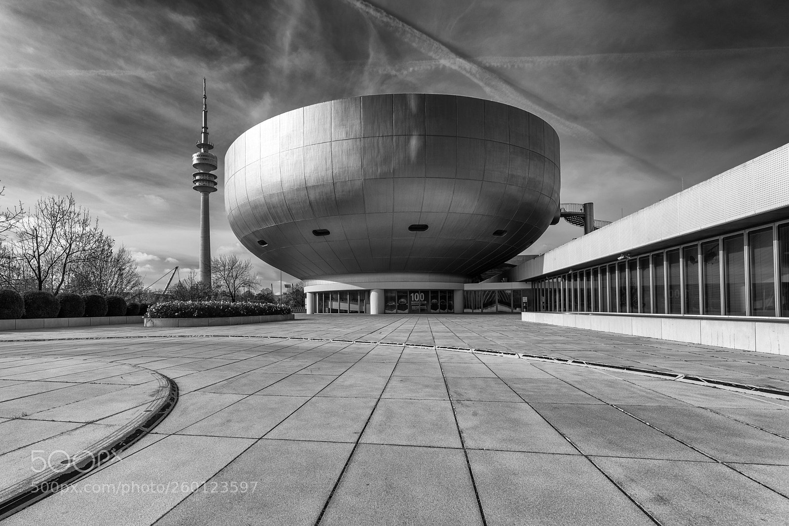 Pentax K-1 sample photo. Bmw museum + olympiaturm photography