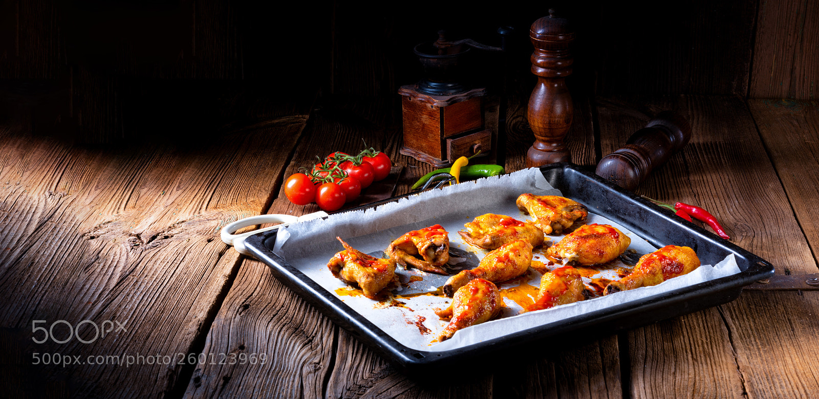 Nikon D810 sample photo. Rustic backed chicken wings,legs photography