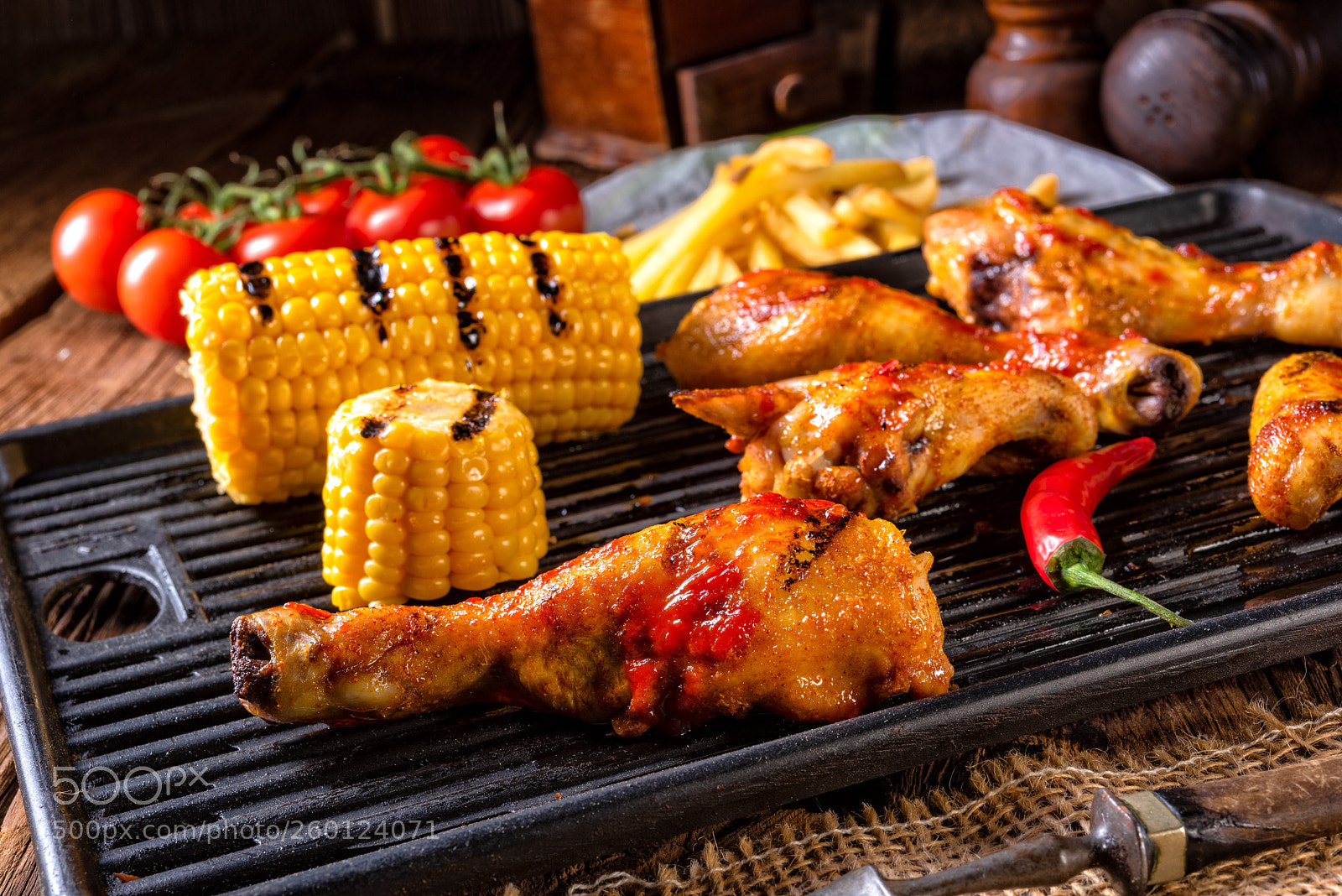 Nikon D810 sample photo. Rustic grilled chicken wings,legs,and photography