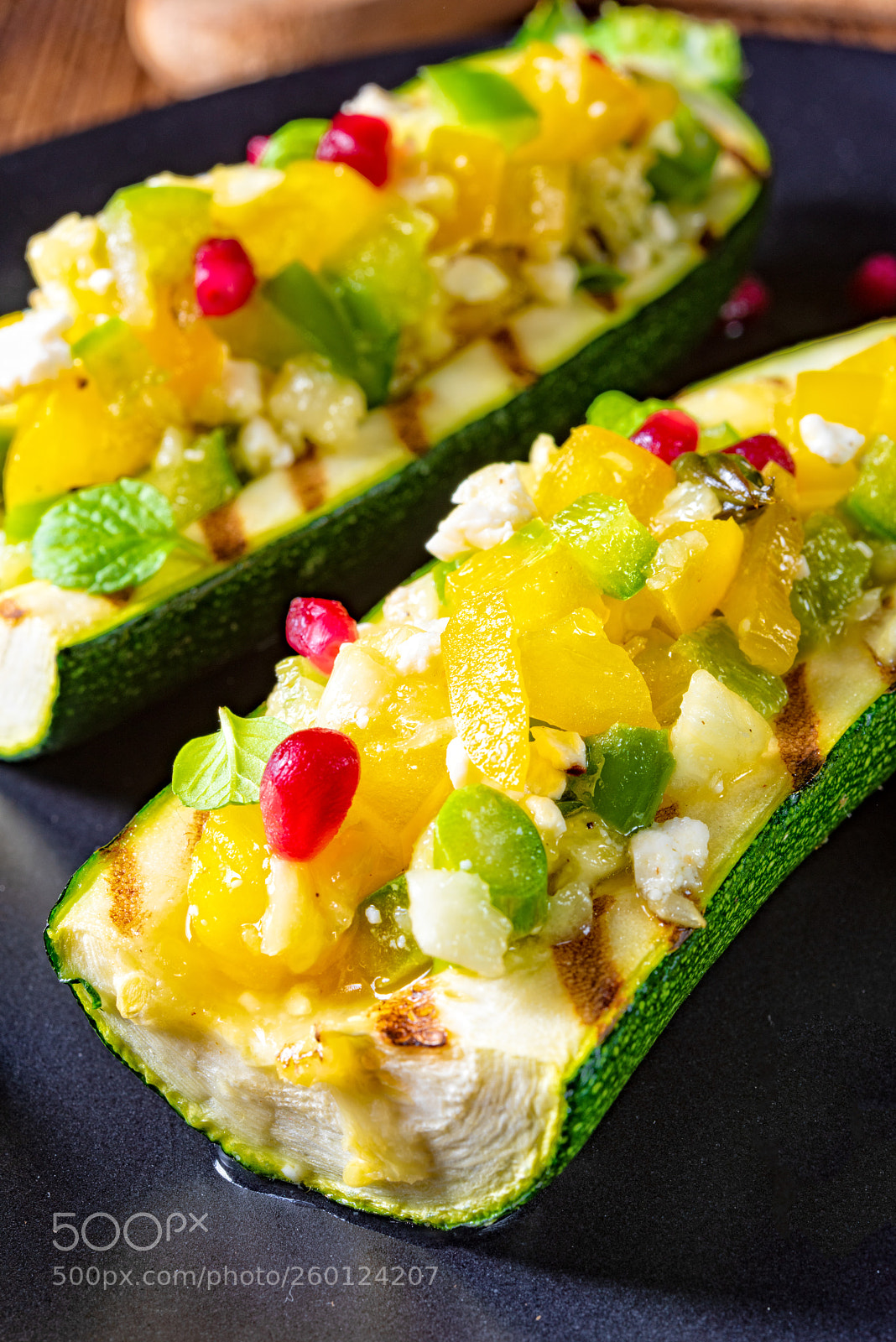 Nikon D810 sample photo. Grilled zucchini stuffed with photography