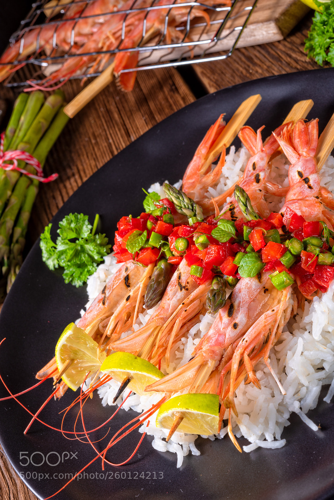 Nikon D810 sample photo. Grilled red argentine shrimps photography