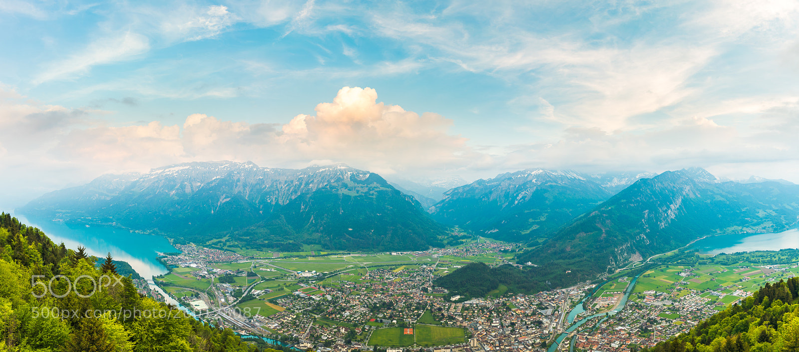 Nikon D850 sample photo. Panorama view of interlaken photography