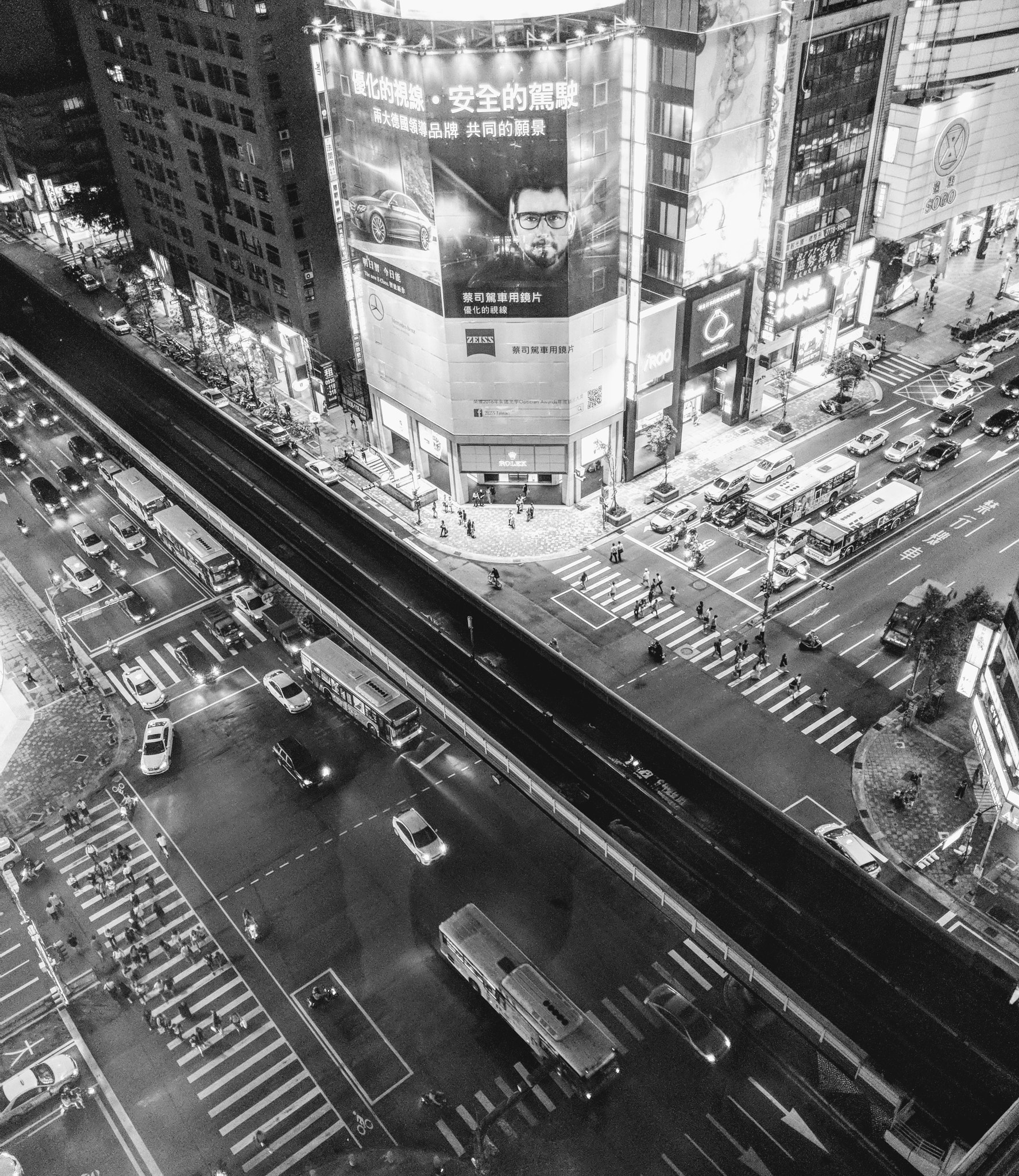 Google Pixel 2 XL sample photo. Road over ximen taipei photography