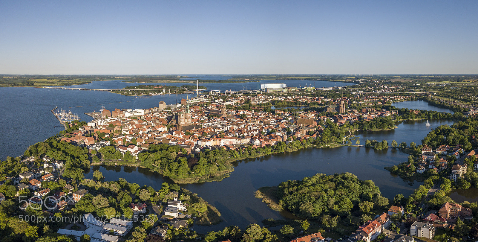 DJI FC220 sample photo. Aerial view of stralsund photography