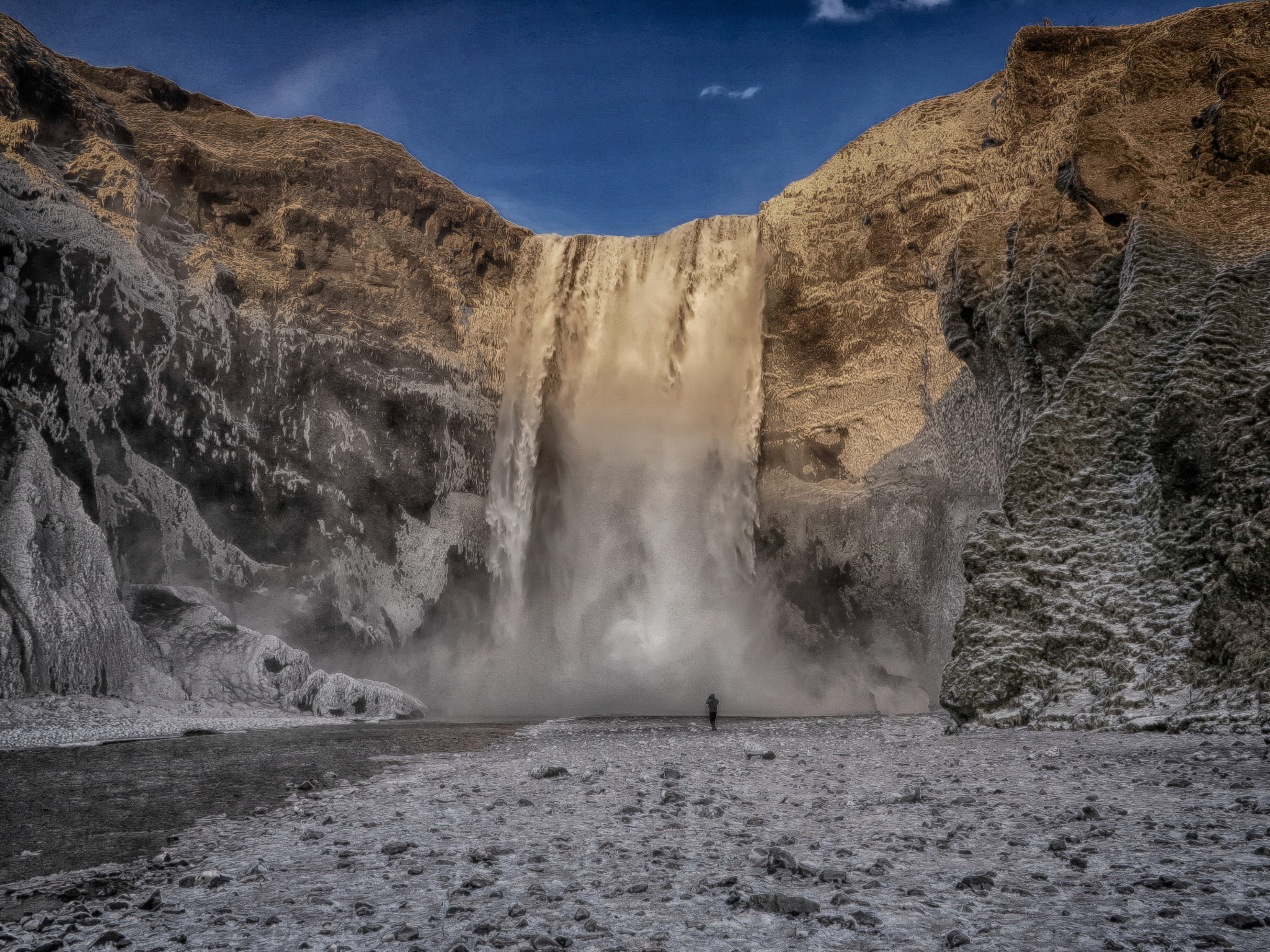 Canon PowerShot G1 X sample photo. Iceland: waterfall skógafoss photography