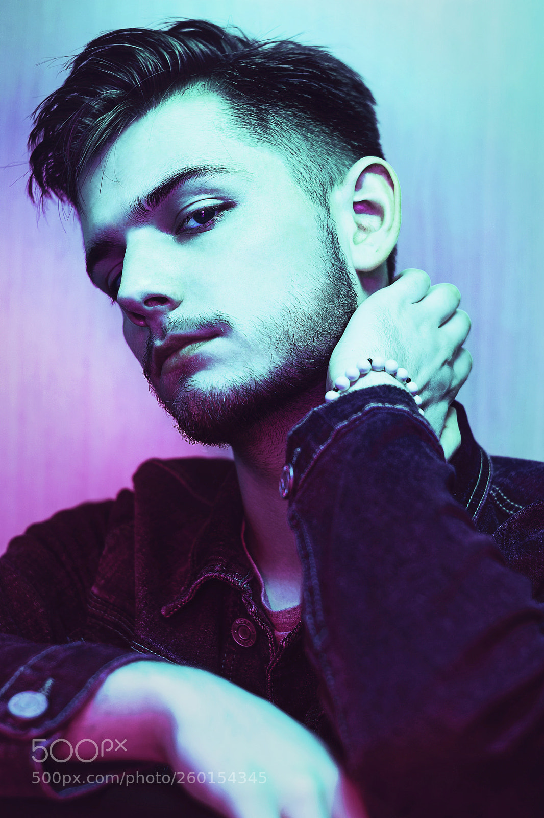 Nikon D7200 sample photo. Neon self portrait photography