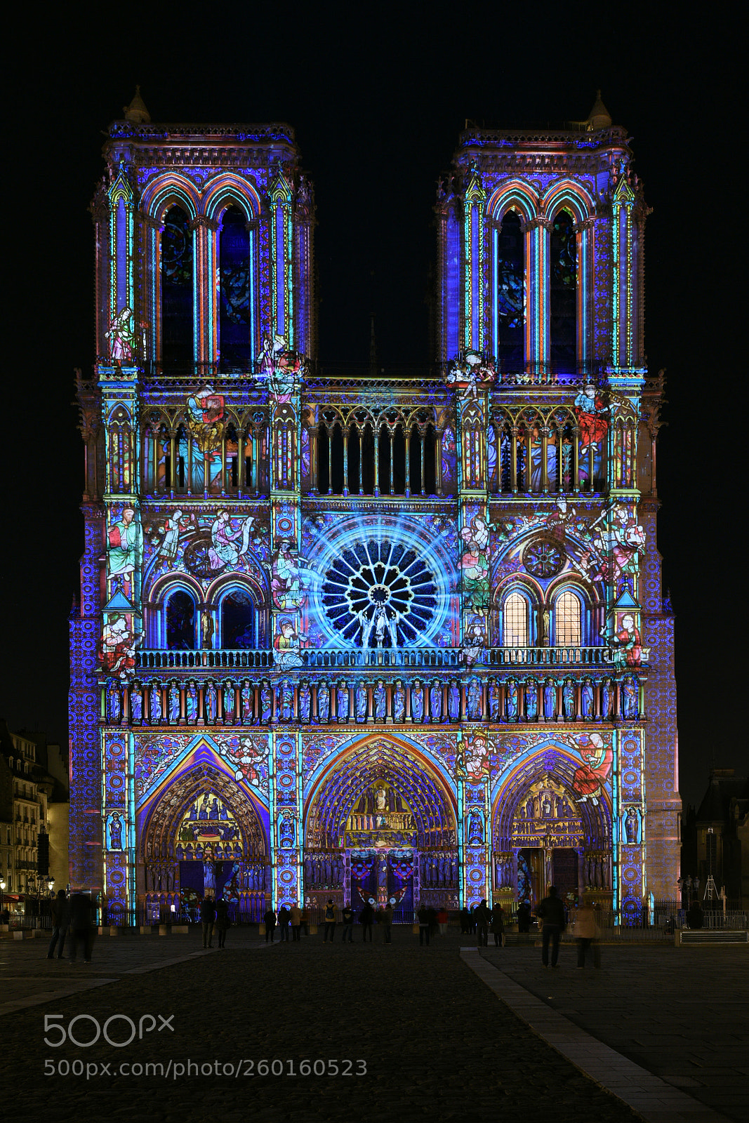 Nikon D810 sample photo. Notre dame illuminated photography