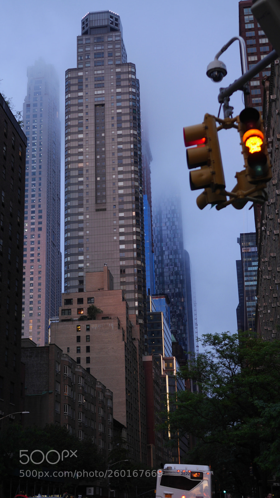 Panasonic Lumix DMC-GH3 sample photo. Foggy 57th street photography