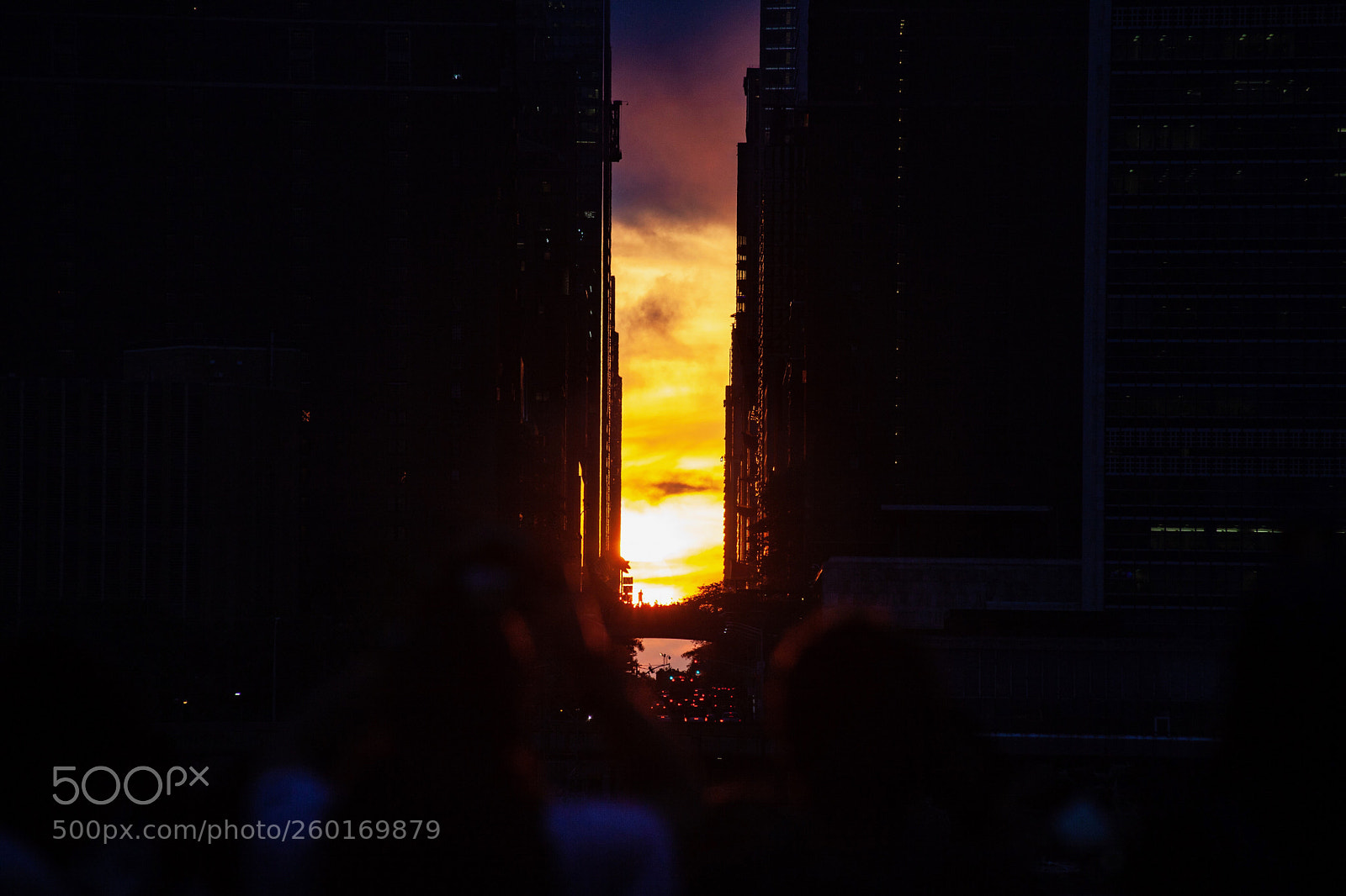 Canon EOS 5D Mark II sample photo. Hazy manhattanhenge  photography