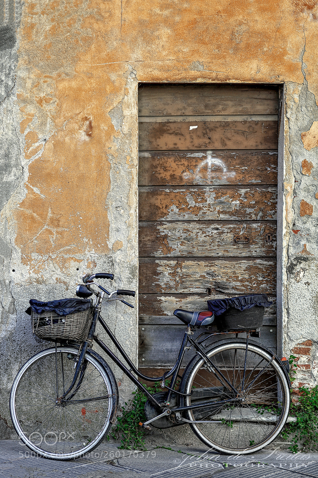 Canon EOS 5D Mark II sample photo. A door & a bicycle photography