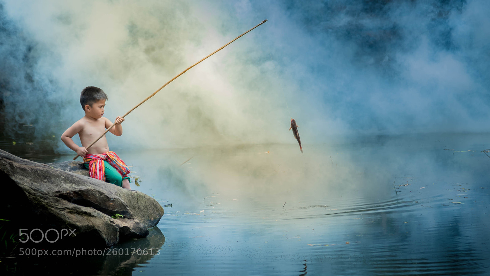 Nikon D750 sample photo. Kid fishing thailand photography