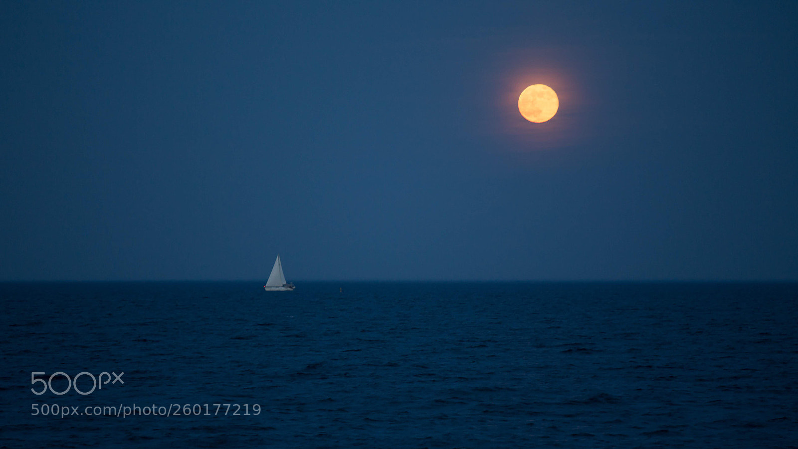 Canon EOS 6D sample photo. Full moon on lake photography