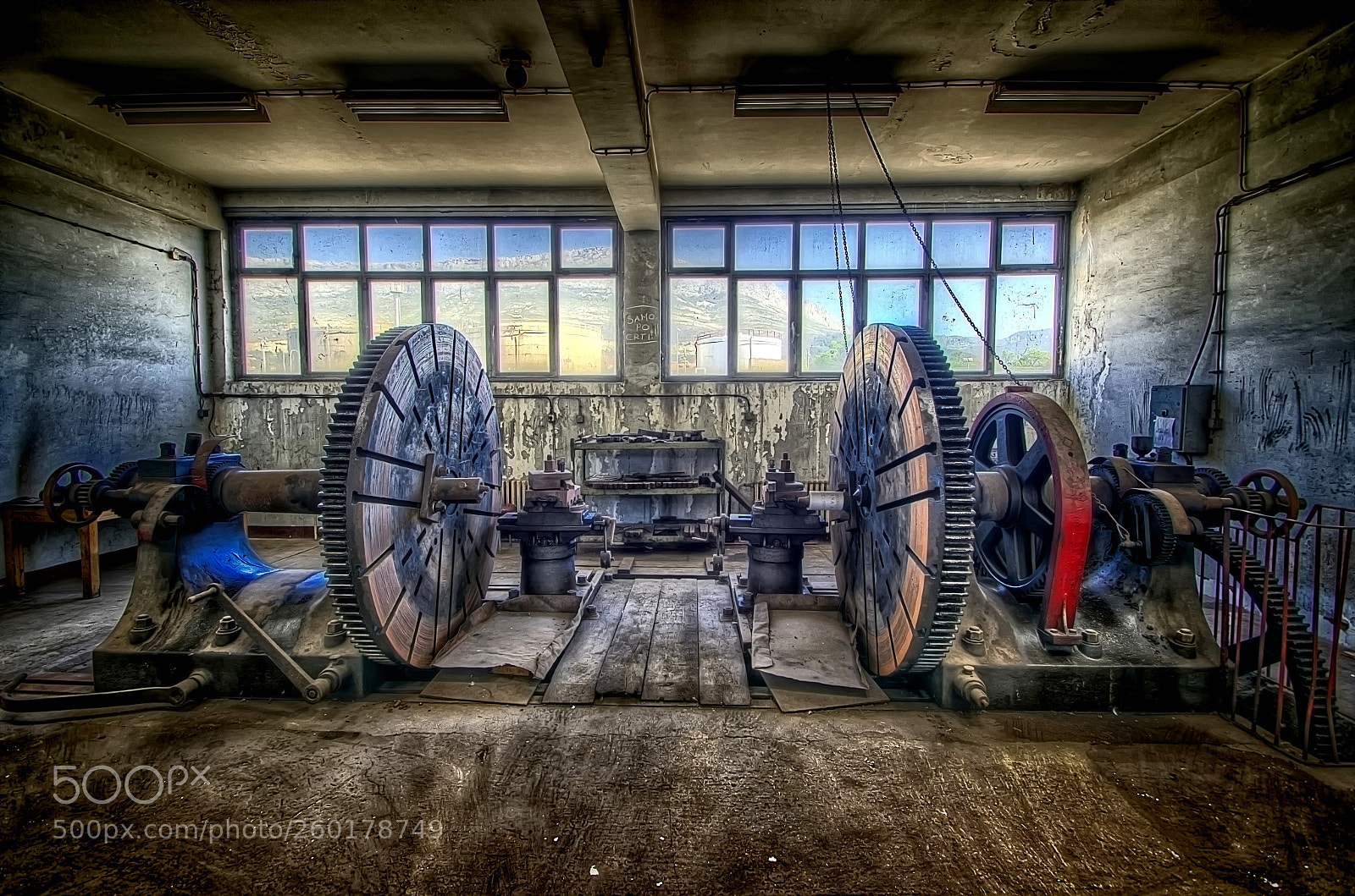 Pentax K-5 sample photo. Railroad wheel lathe photography