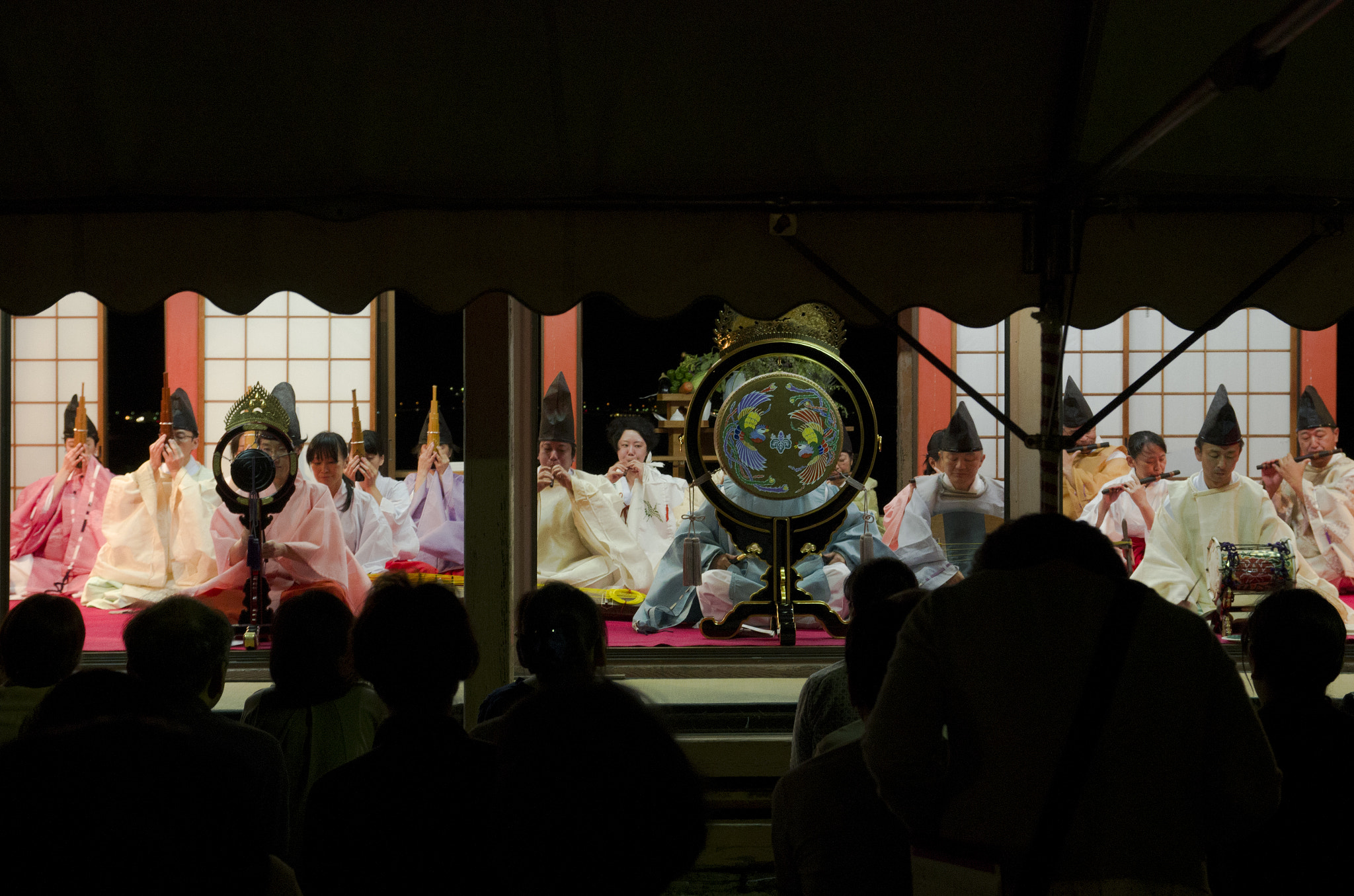 Pentax K-5 IIs sample photo. Gagaku concert in wakauratenmangu shrine photography