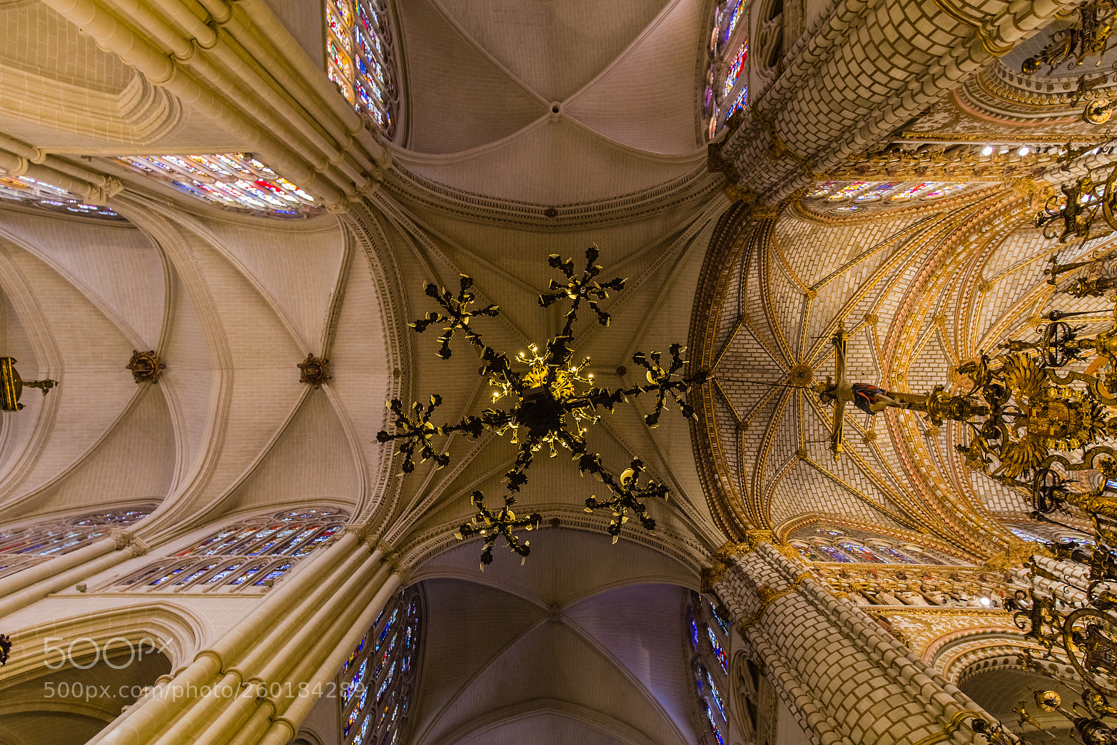 Canon EOS 6D sample photo. Ceiling of toledo cathedral photography