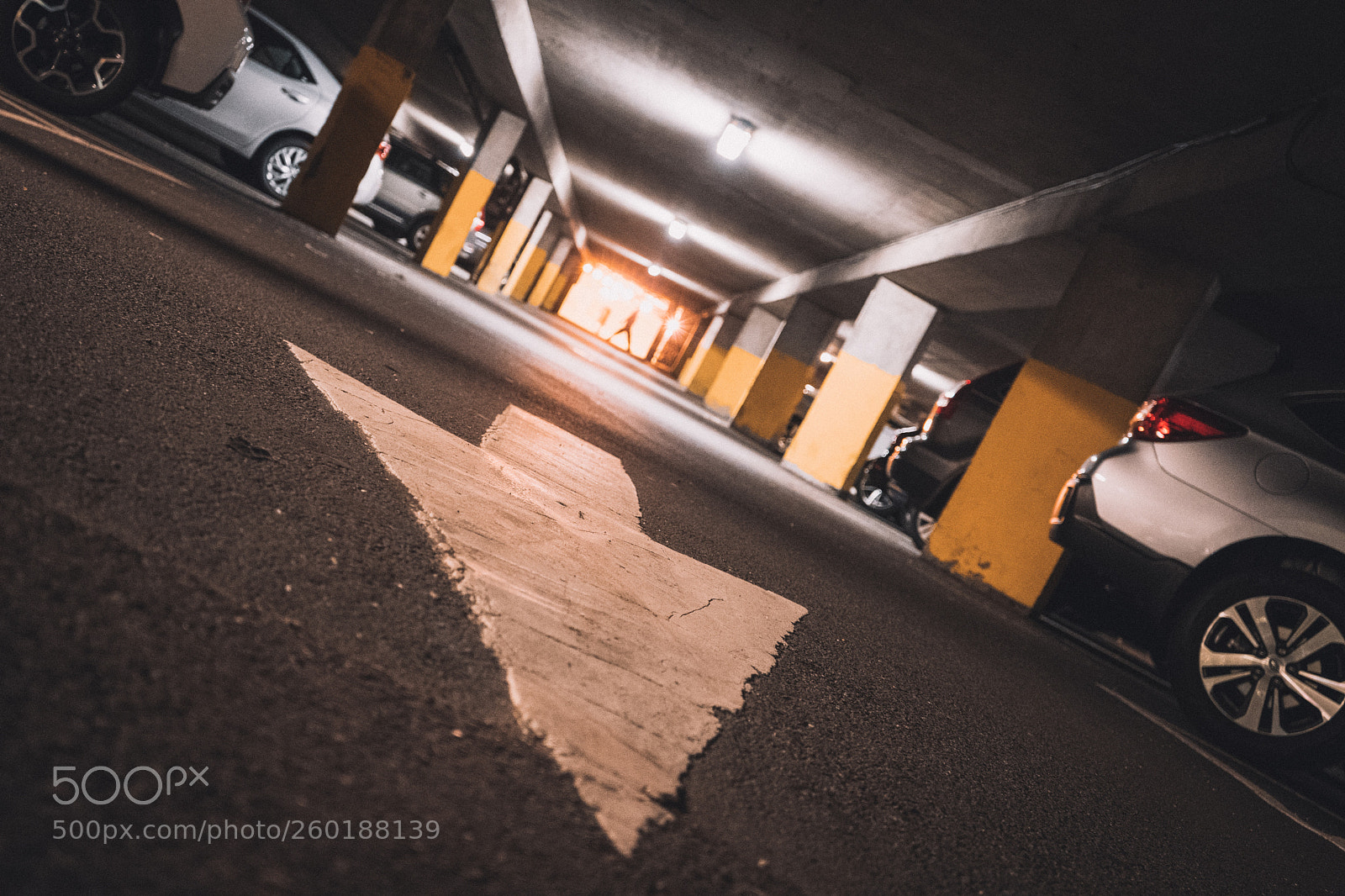 Sony a7 III sample photo. Parking lot arrow photography
