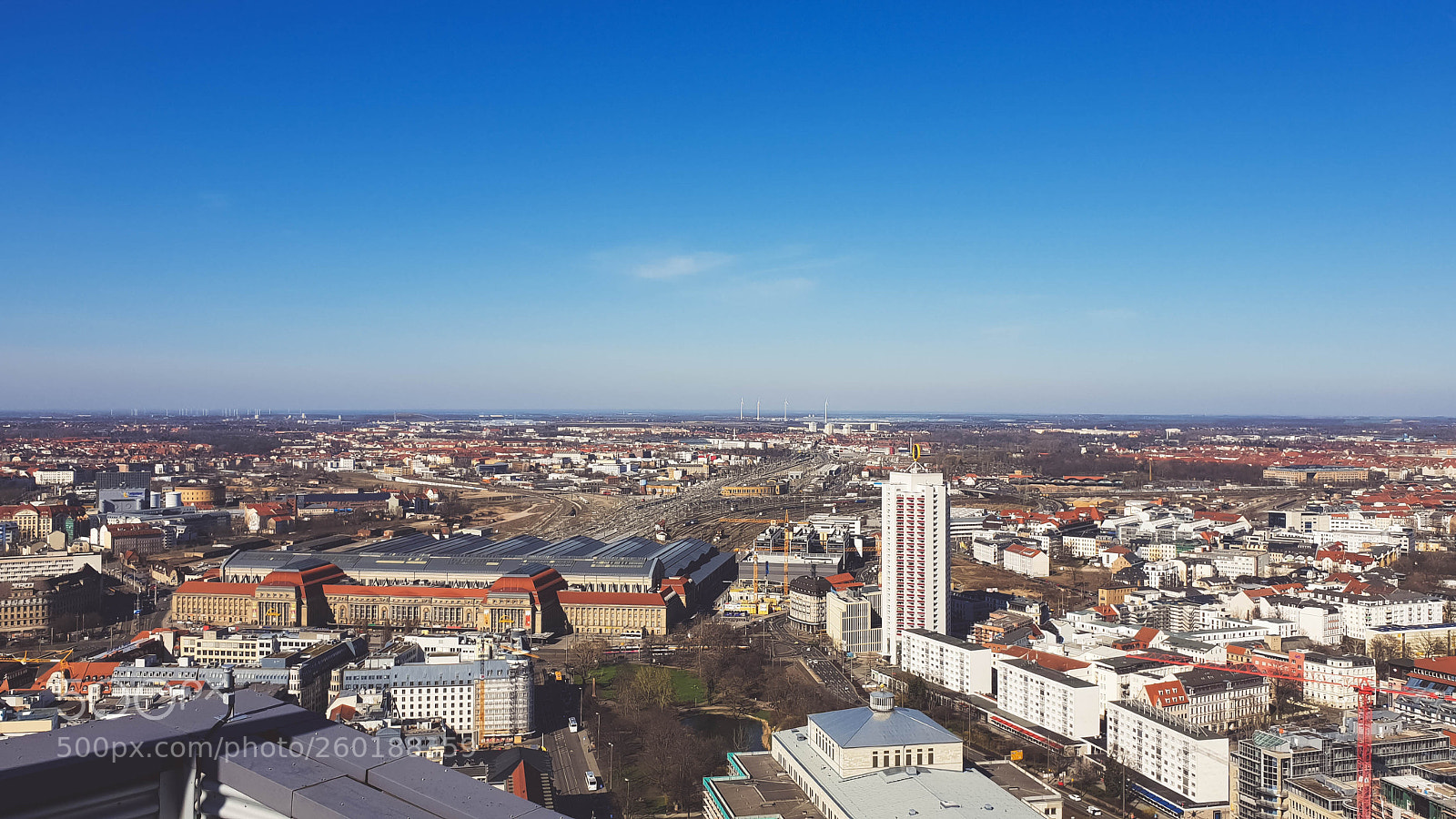 Samsung Galaxy S9+ sample photo. Leipzig from above photography