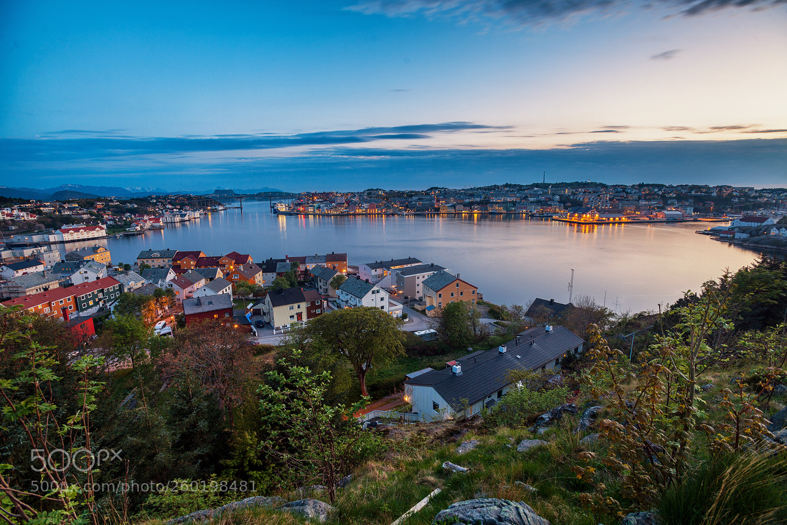 Canon EOS 5D Mark II sample photo. Blue hour in kristiansund photography