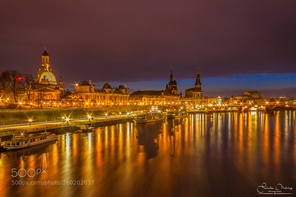Canon EOS 7D sample photo. Dresden skyline bei nacht photography