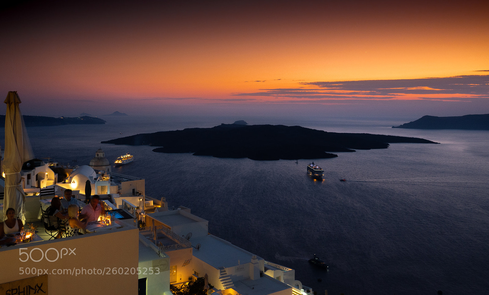Olympus OM-D E-M5 II sample photo. Sunset at santorini island photography
