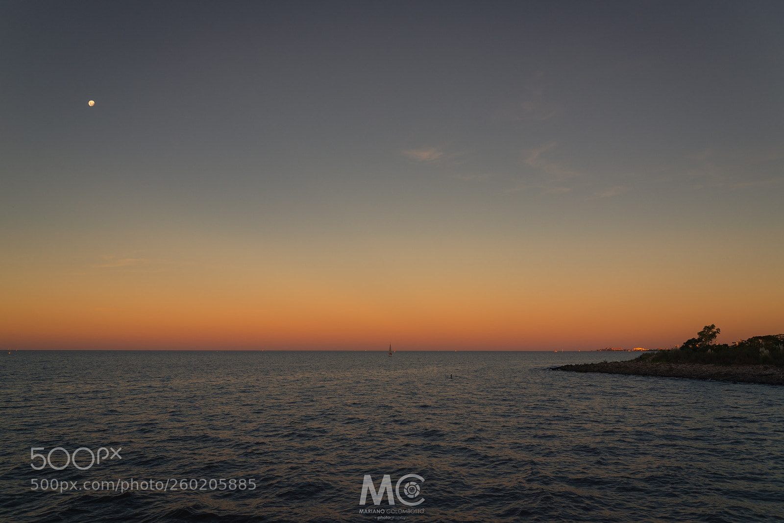 Nikon D610 sample photo. Moon & dusk photography
