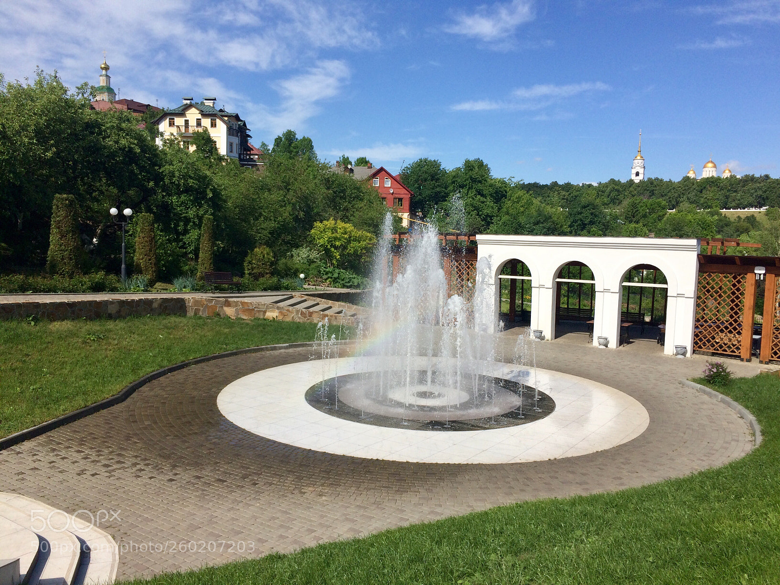 Apple iPhone 5s sample photo. Fountain at the botanic photography