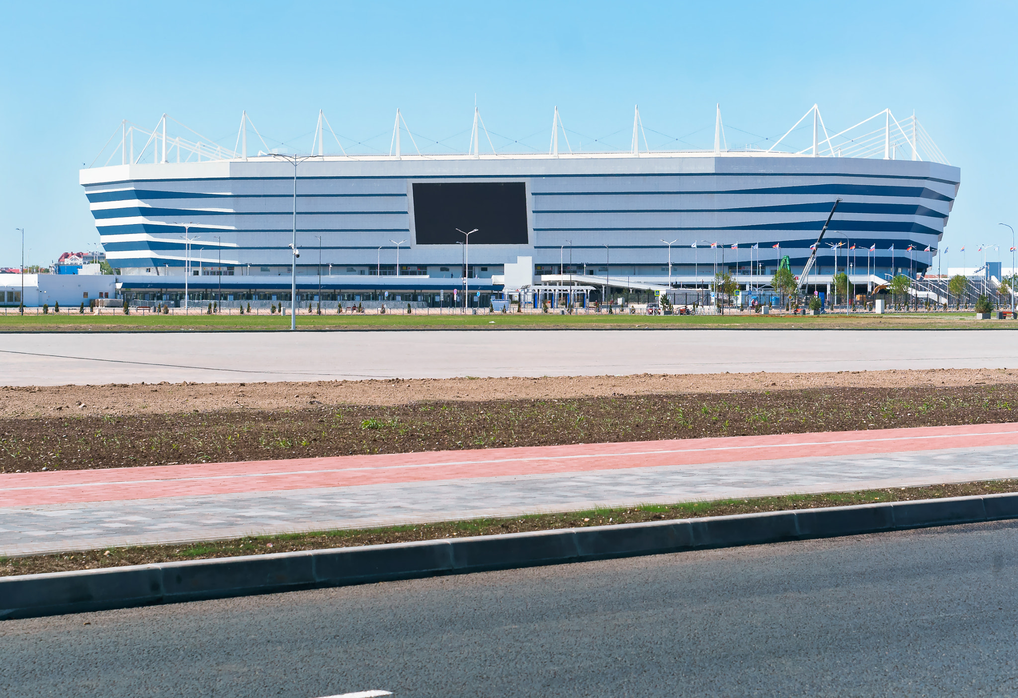 Sony Alpha NEX-3N sample photo. Sports complex, sports facility, football stadium in spring photography