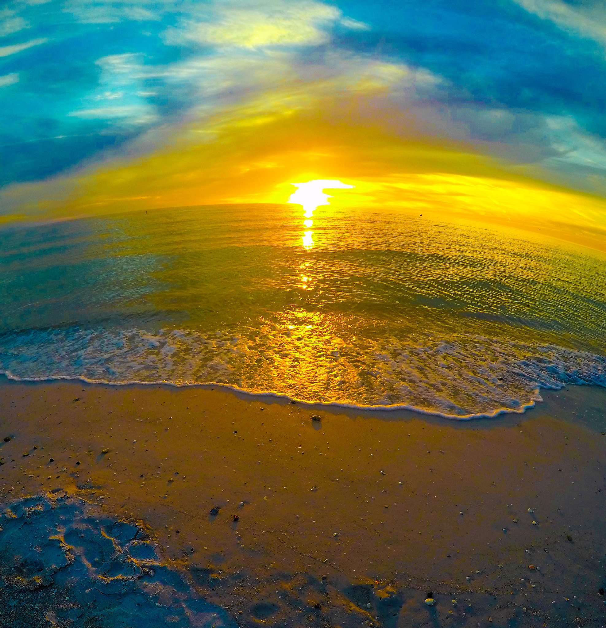 GoPro HERO4 Silver sample photo. Sun setting over anna maria island photography