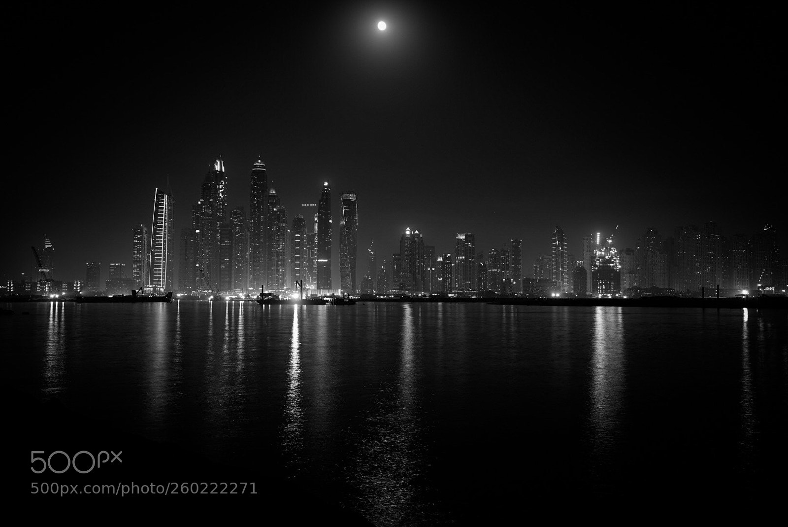 Sony a7 III sample photo. Dubai marina bw photography
