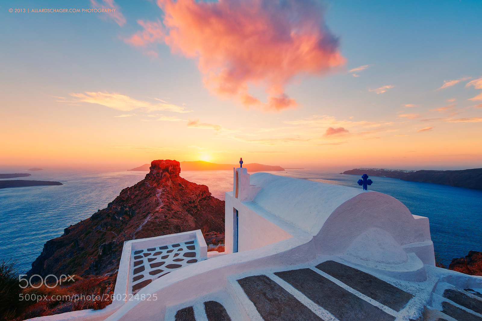 Nikon D700 sample photo. Skaros rock santorini greece photography
