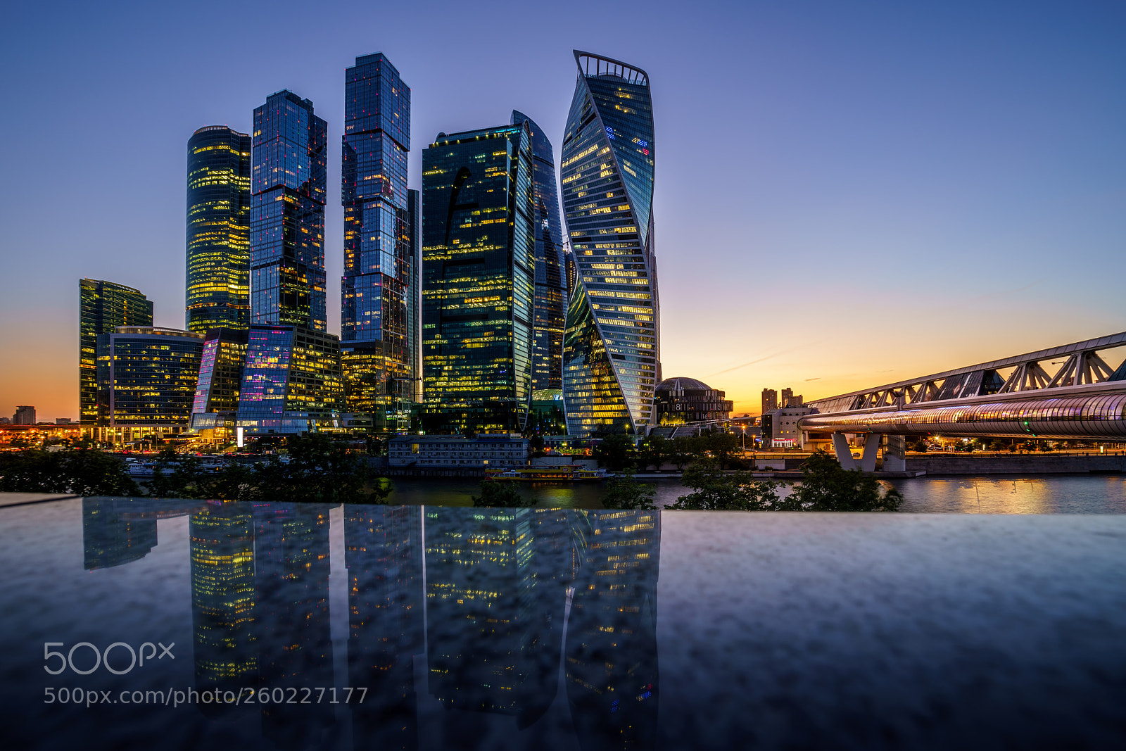 Sony a7R III sample photo. Moscow city sunset photography