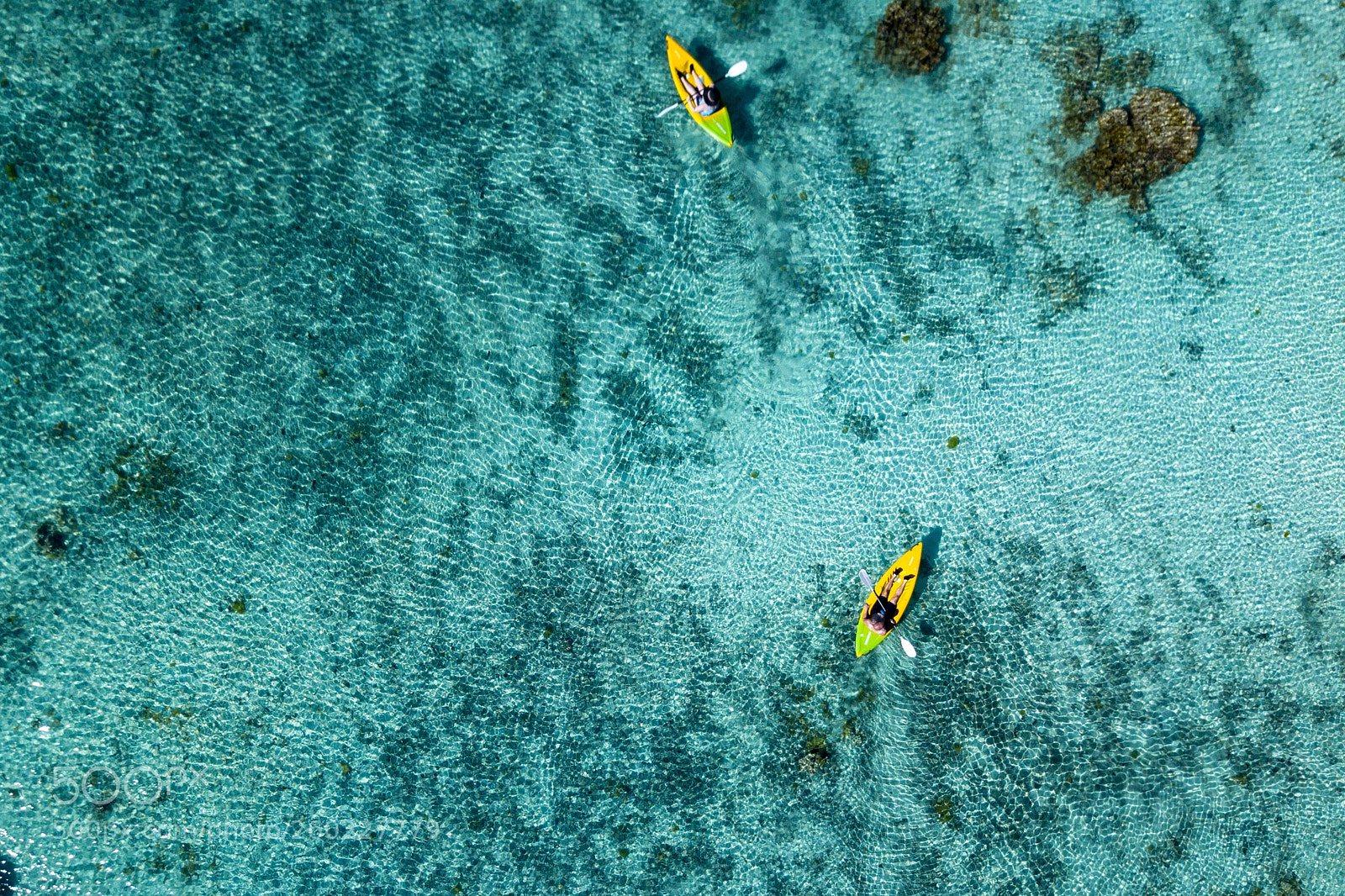 DJI FC220 sample photo. Paddling in polynesia photography