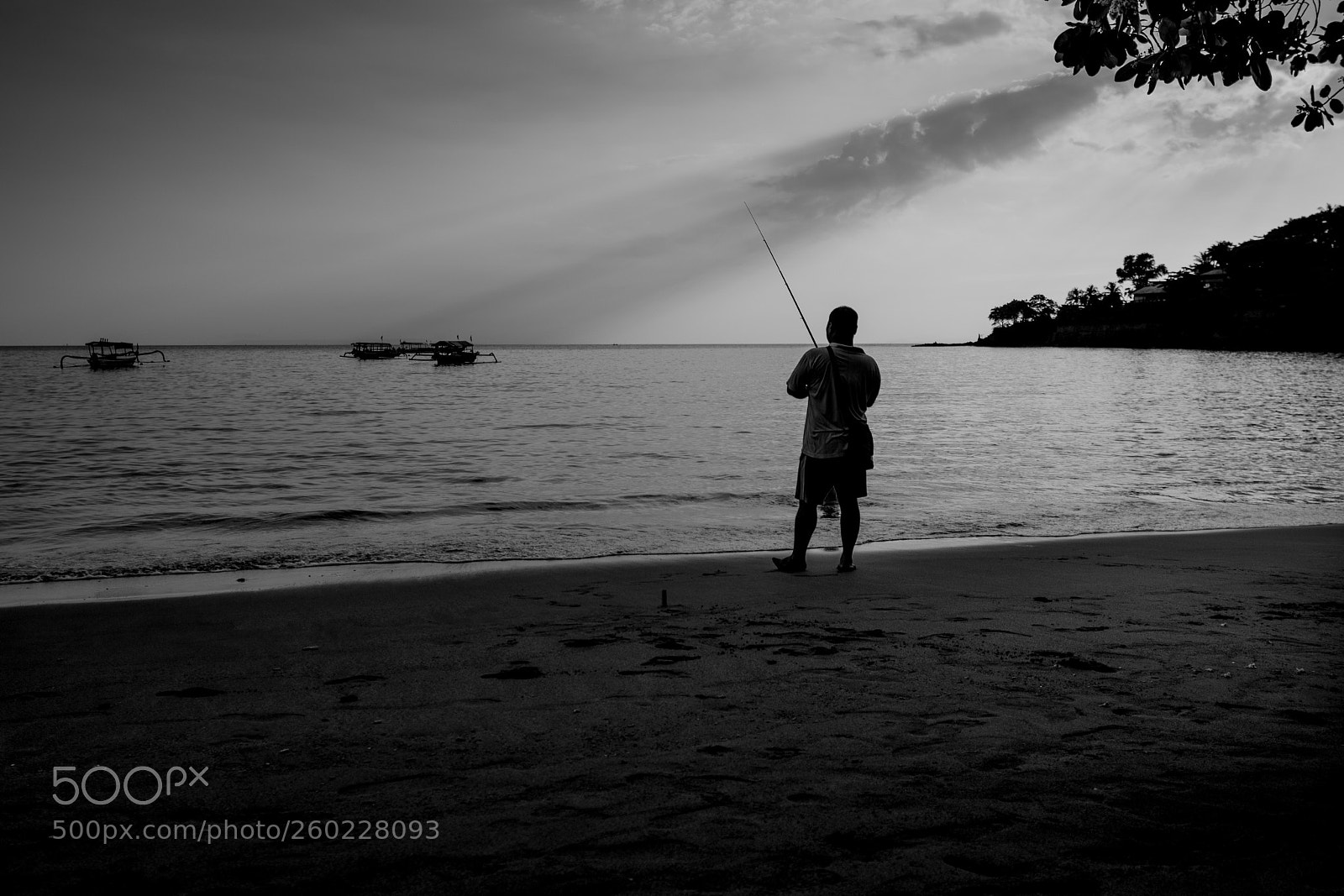 Nikon D7200 sample photo. The man fishing beach photography