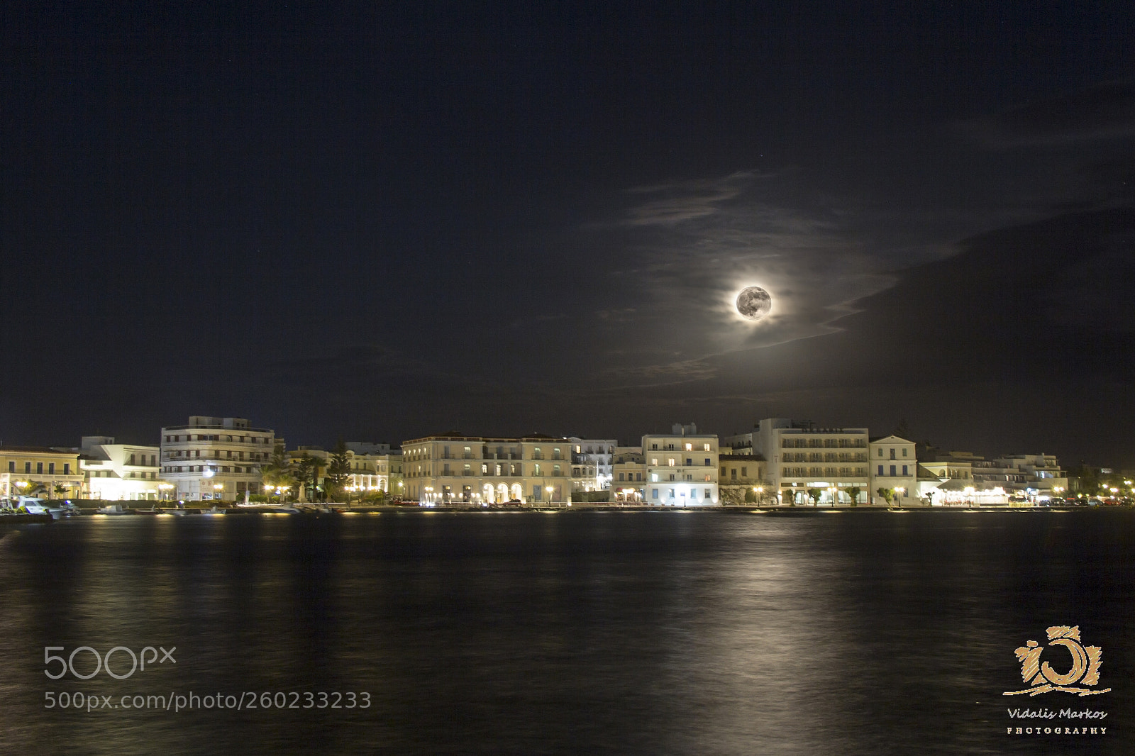 Canon EOS 60D sample photo. Full moon over tinos photography