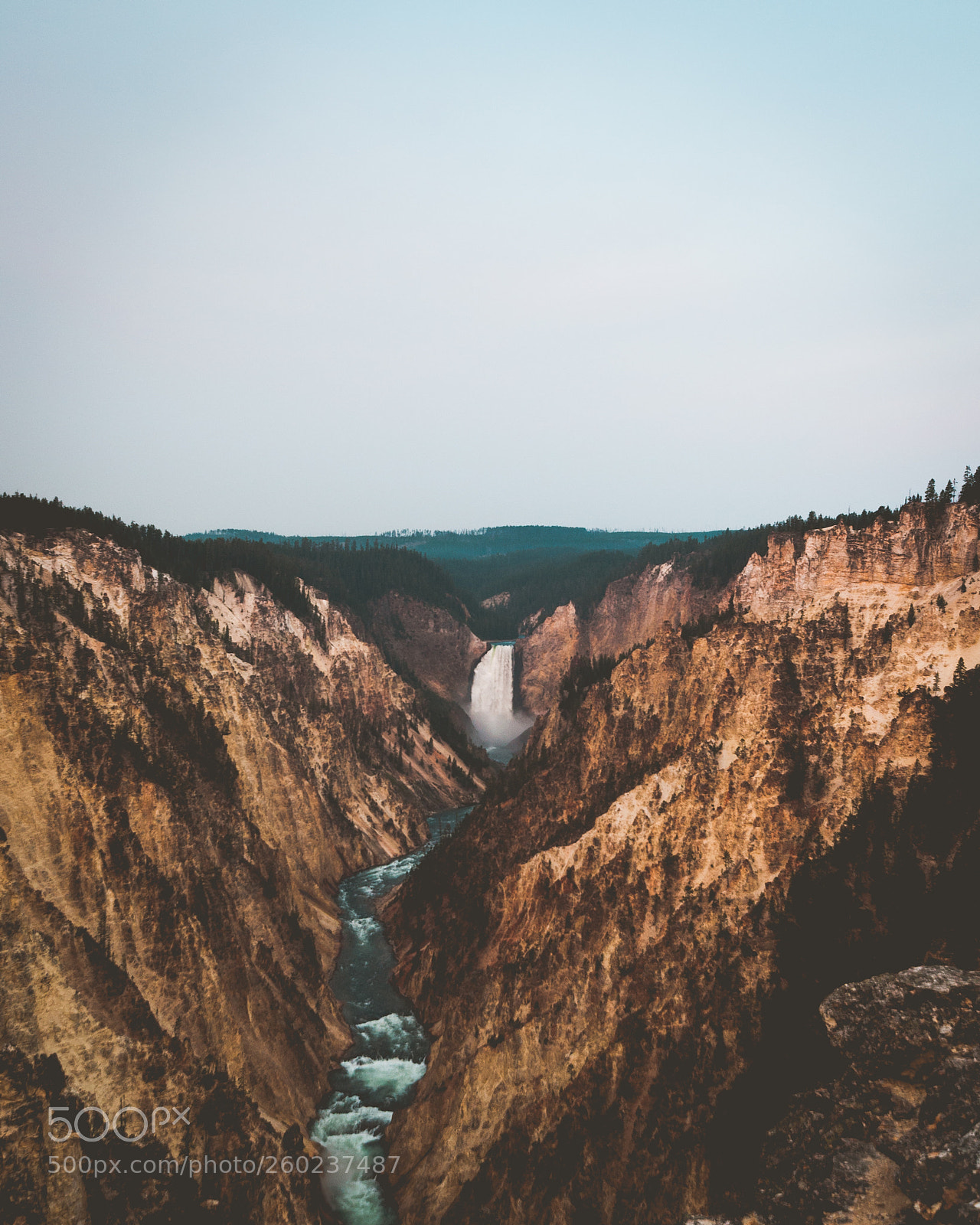 Nikon D5000 sample photo. Yellowstone falls photography